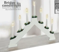 LED kaarsenbrug wit 41 x 6 x 32,5 cm