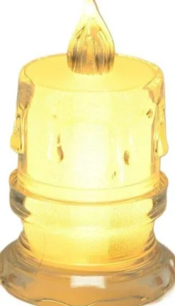 LED stompkaars transparant D 5 H 8 cm