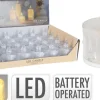 LED waxinelicht transparant D 3,6 H 5 cm