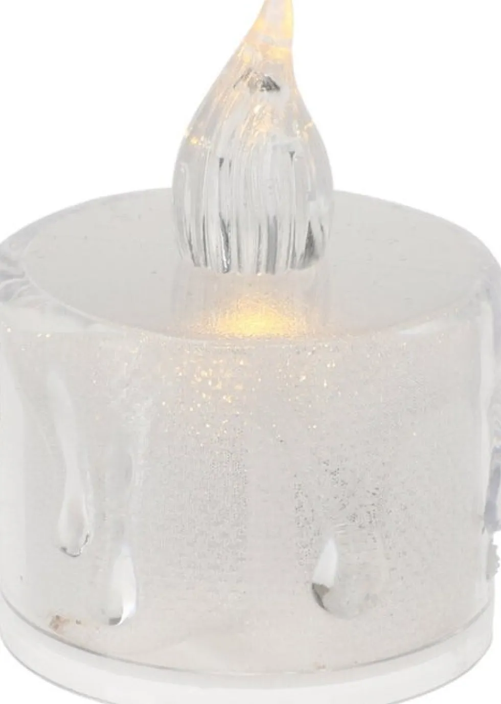 LED waxinelicht transparant D 3,6 H 5 cm