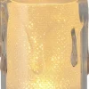 LED waxinelicht transparant D 3,6 H 8 cm