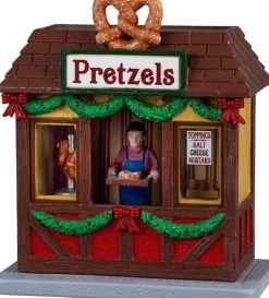 Lemax Caddington Village kerstdorpminiatuur pretzels (pretzels kraam) 14,4 x 10,2 x 16,2 cm