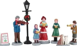 Lemax Caddington Village kerstdorpminiatuur Baily's music school (kerstkoor) 21,5 x 3 x 10,1 cm 8-delig