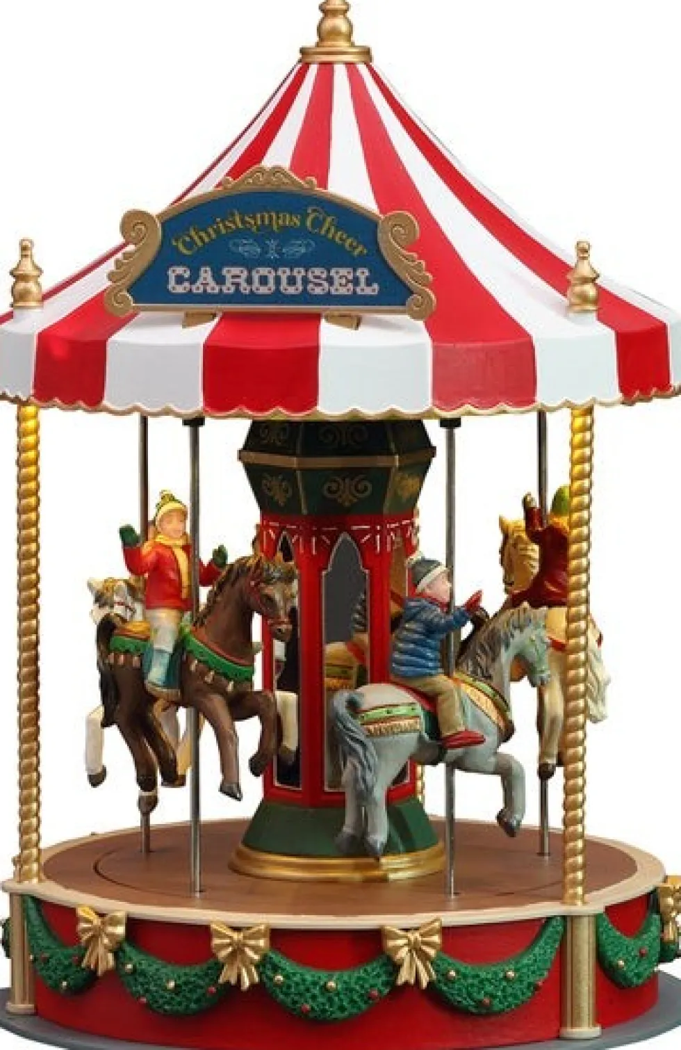 Lemax Caddington Village kerstdorpminiatuur christmas cheer carousel (carrousel) D 16 H 25,6 cm