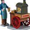 Lemax Caddington Village kerstdorpminiatuur chester's hot chestnuts (noten verkoper) 4,2 x 7,1 x 7,4 cm 2-delig