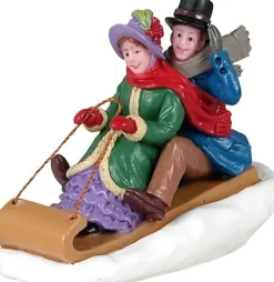 Lemax Caddington Village kerstdorpminiatuur victorian toboggan ride (Victoriaans sleerit) 7,5 x 4 x 6,5 cm