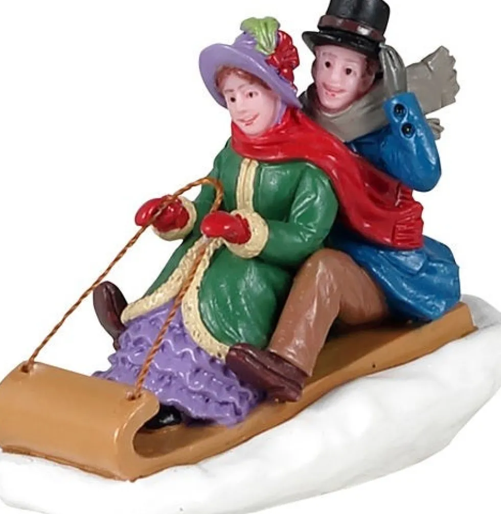 Lemax Caddington Village kerstdorpminiatuur victorian toboggan ride (Victoriaans sleerit) 7,5 x 4 x 6,5 cm