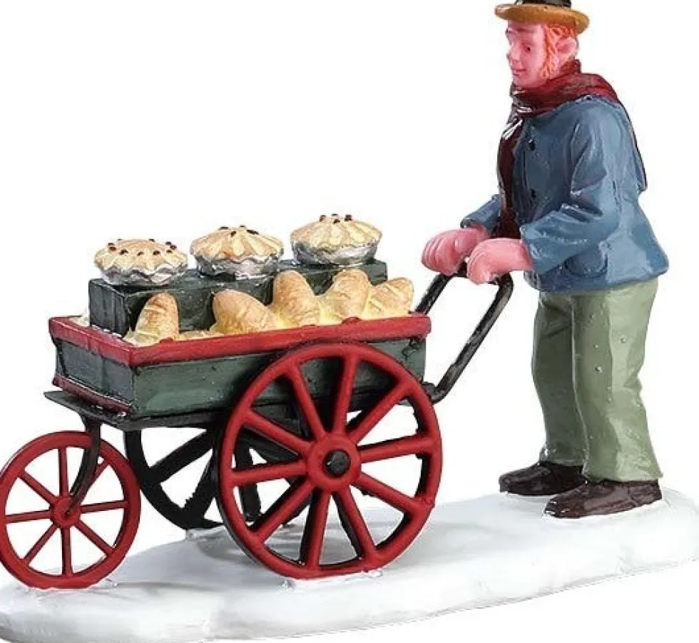 Lemax Caddington Village kerstdorpminiatuur fresh baked goodies (broodverkoper) 8,7 x 3,8 x 6,5 cm