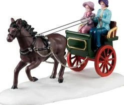 Lemax Caddington Village kerstdorpminiatuur winter carriage ride (paard en wagen) 6,1 x 13,4 x 8,3 cm