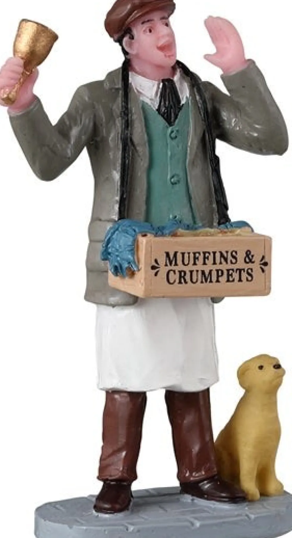 Lemax Caddington Village kerstdorpminiatuur hot muffins and crumpets (voedsel verkoper) 4 x 2,3 x 7,3 cm