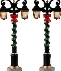 Lemax Caddington Village kerstdorpminiatuur splendid lights (straatlantaarns) 4,5 x 2,4 x 10,8 cm 2 stuks