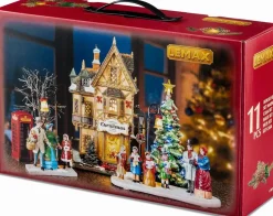 Lemax Caddington Village kerstdorp set tannenbaum christmas shop (kerstboom winkel) 18,8 x 16,2 x 20,4 cm 11-delig