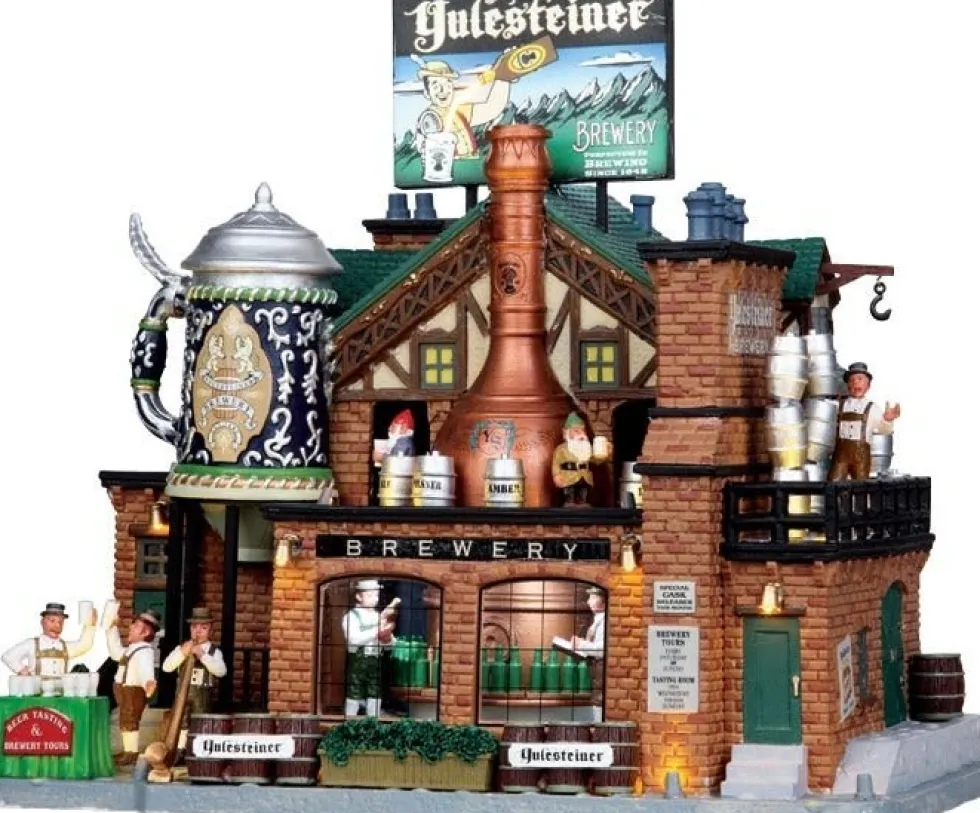 Lemax Caddington Village kersthuisje Yulesteiner brewery (brouwerij) 30,5 x 18,4 x 27 cm