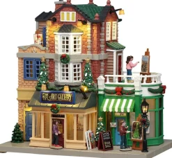 Lemax Caddington Village kerstdorp olde city art gallery (kunst gallerij) 26,7 x 17,4 x 30,4 cm