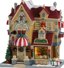 Lemax Caddington Village kersthuisje father christmas gift shop (geschenkwinkel) 22,4 x 16 x 29,3 cm