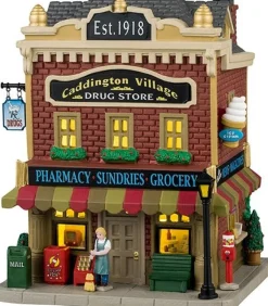 Lemax Caddington Village kersthuisje drug store (apotheek) 18,5 x 16 x 14,5 cm