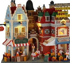 Lemax Caddington Village kersthuisje Dutch Cheese Festival And Farmers Market (kaasmarkt) 12,4 x 28,4 x 25,8 cm