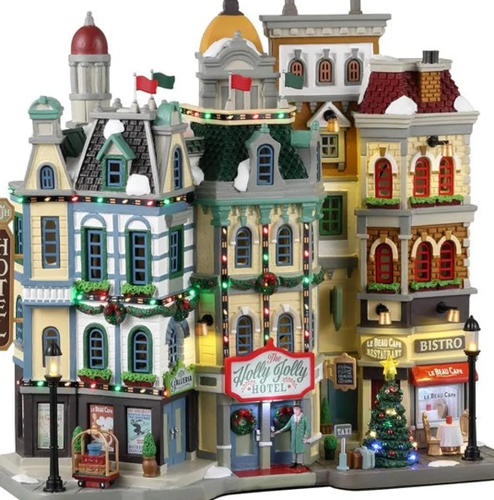 Lemax Caddington Village kerstdorp holly jolly hotel (hotel) 10 x 28,5 x 28,5 cm