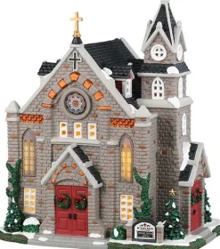 Lemax Caddington Village kersthuisje st lukes church (kerk) 18,5 x 14,2 x 22,5 cm