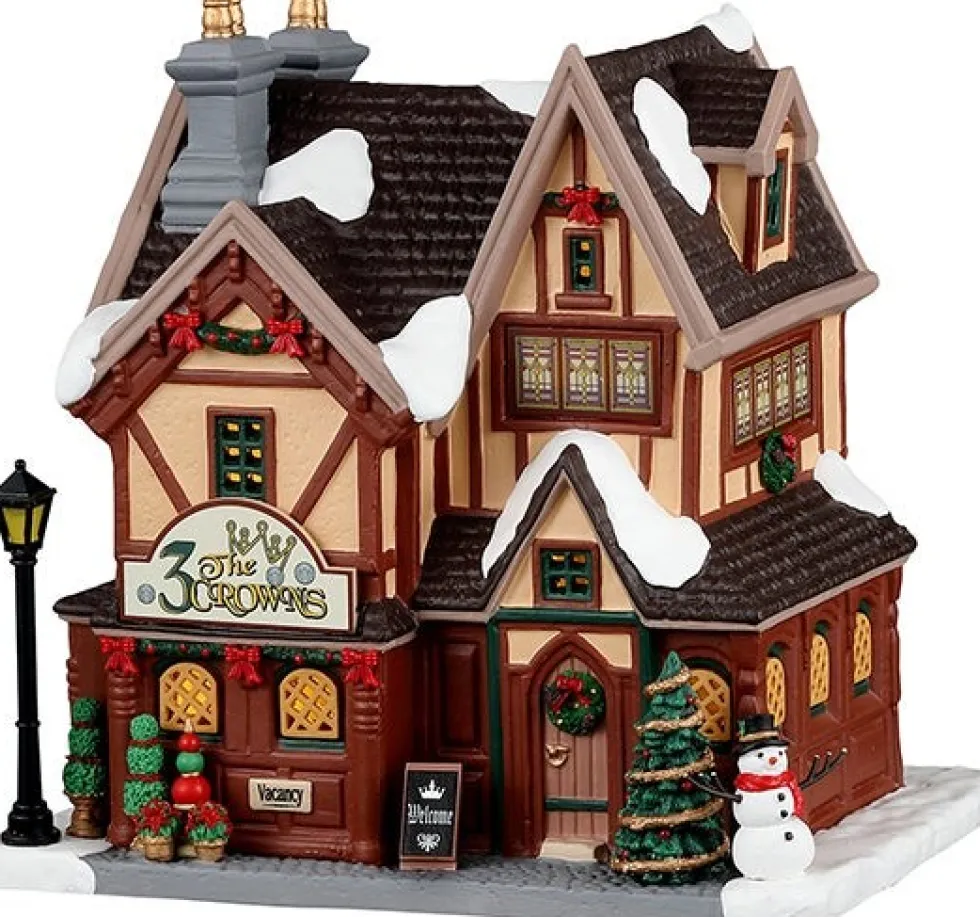 Lemax Caddington Village kersthuisje 3 crowns inn (motel) 18,5 x 14,5 x 18,5 cm