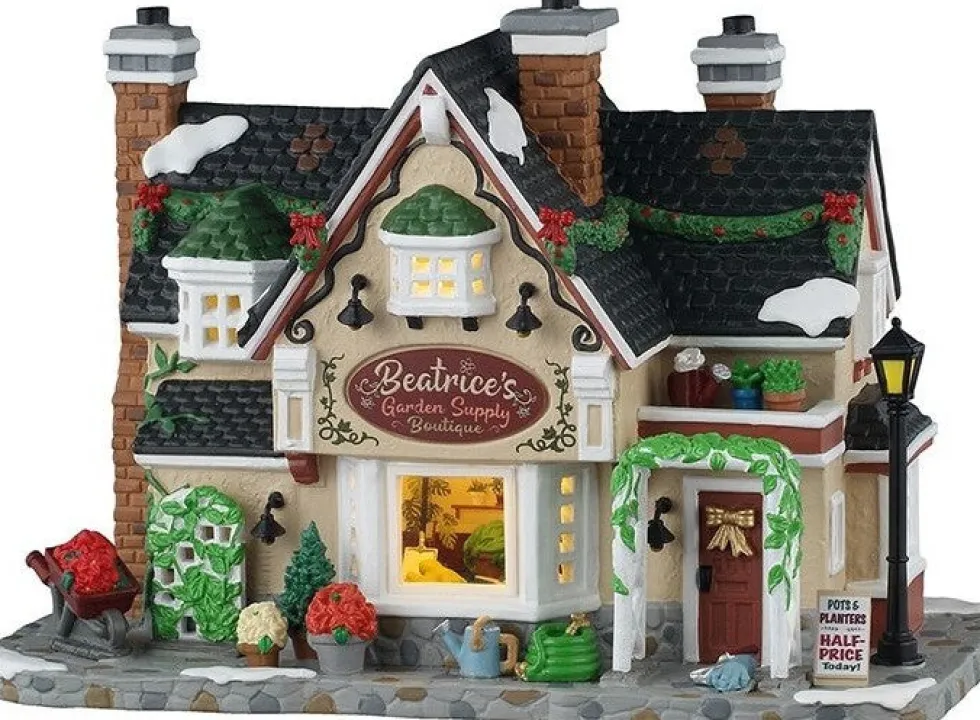 Lemax Caddington Village kersthuisje beatrice's garden supply (tuinierwinkel) 21,3 x 18,4 x 27,4 cm