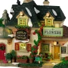 Lemax Caddington Village kersthuisje farnley moor cottage (bloemenboutique) 13,5 x 21 x 15,5 cm