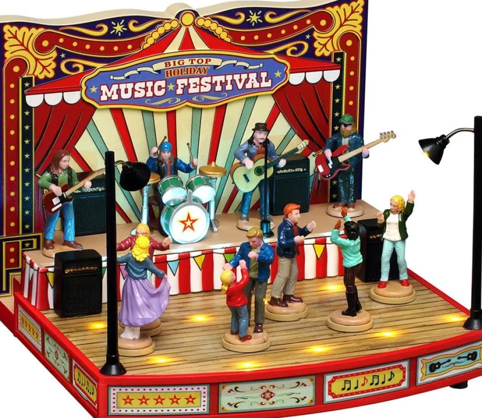 Lemax Carnival kerstdorp big top holiday music festival (muziek festival) 26,4 x 19,9 x 26,7 cm