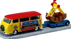 Lemax Carnival kerstdorpminiatuur towing van (kermisbus met aanhanger) 12,1 x 4,1 x 17,8 cm