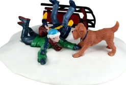 Lemax General kerstdorpminiatuur winter wipeout (sneeuwpret pech) 10,5 x 10,2 x 12,3 cm