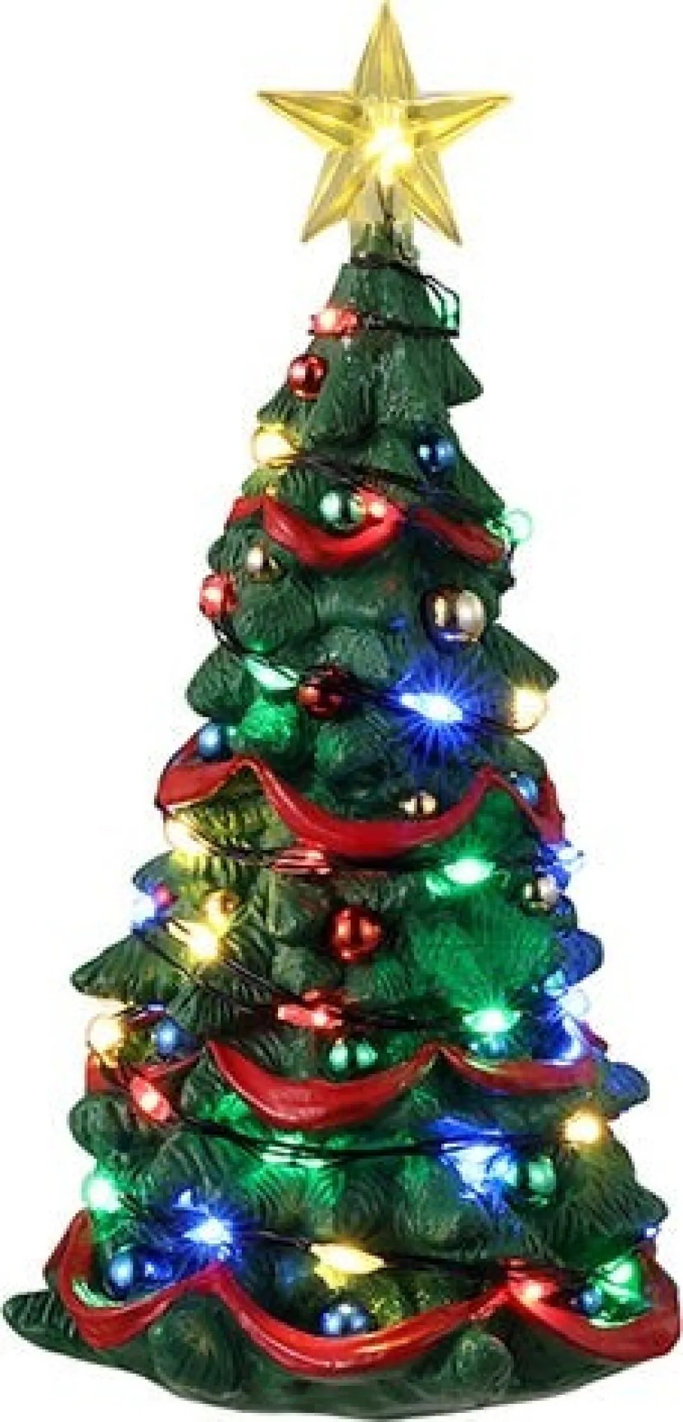 Lemax General kerstdorpminiatuur joyful christmas tree (kerstboom) 6 x 6,2 x 12,3 cm