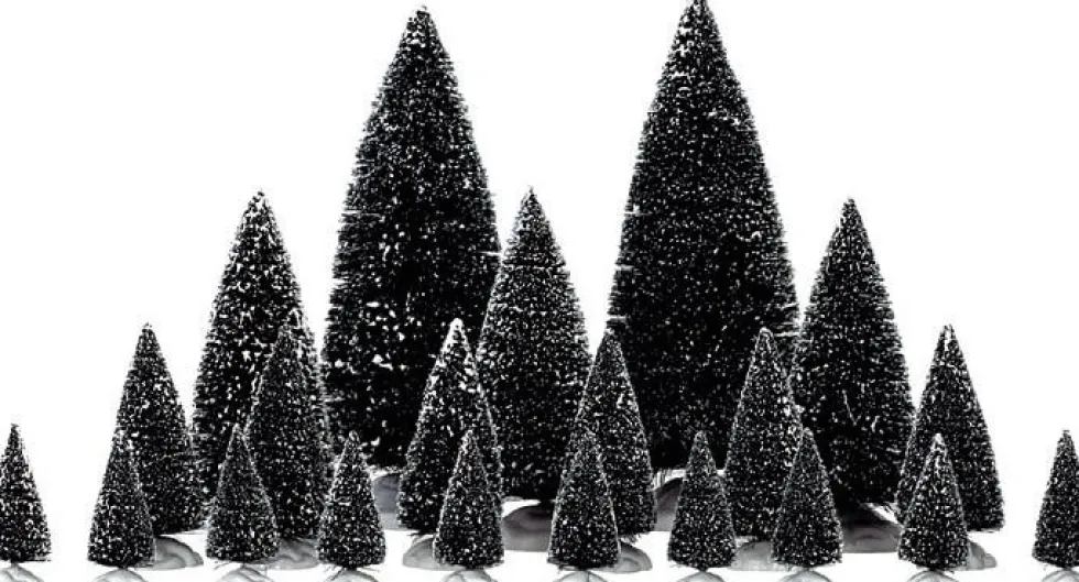 Lemax General kerstdorpminiatuur pine trees (dennenbomen) 8,7 x 8,7 x 22,9 cm 21 stuks