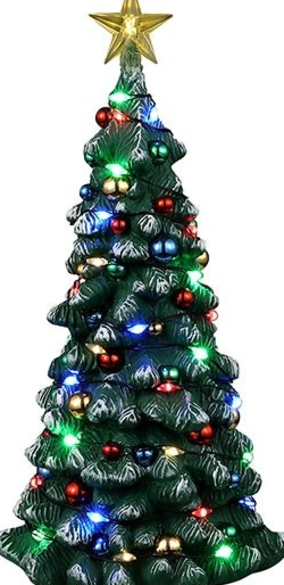 Lemax General kerstdorpminiatuur snowy christmas tree (kerstboom) 8,2 x 7,8 x 16 cm