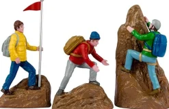 Lemax General kerstdorpminiatuur rock climbers (bergbeklimmers) 2,8 x 15,7 x 9,8 cm 3-delig