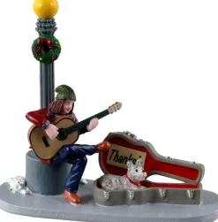Lemax General kerstdorpminiatuur downtown busker (straatmuzikant) 9,6 x 4,3 x 8,8 cm