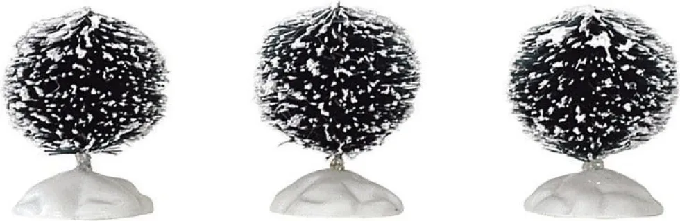 Lemax General kerstdorpminiatuur round bristle tree (struik) 9 x 3 x 2,8 cm 3 stuks