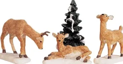 Lemax General kerstdorpminiatuur dad and fawns (herten) 11 x 5,5 x 6,5 cm 4 stuks