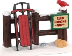 Lemax General kerstdorpminiatuur sled parking (slee parkeren) 8 x 3 x 5,5 cm