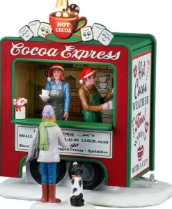 Lemax General kerstdorpminiatuur cocoa express (chocomel kraam) 7,7 x 11,7 x 12,8 cm 2-delig