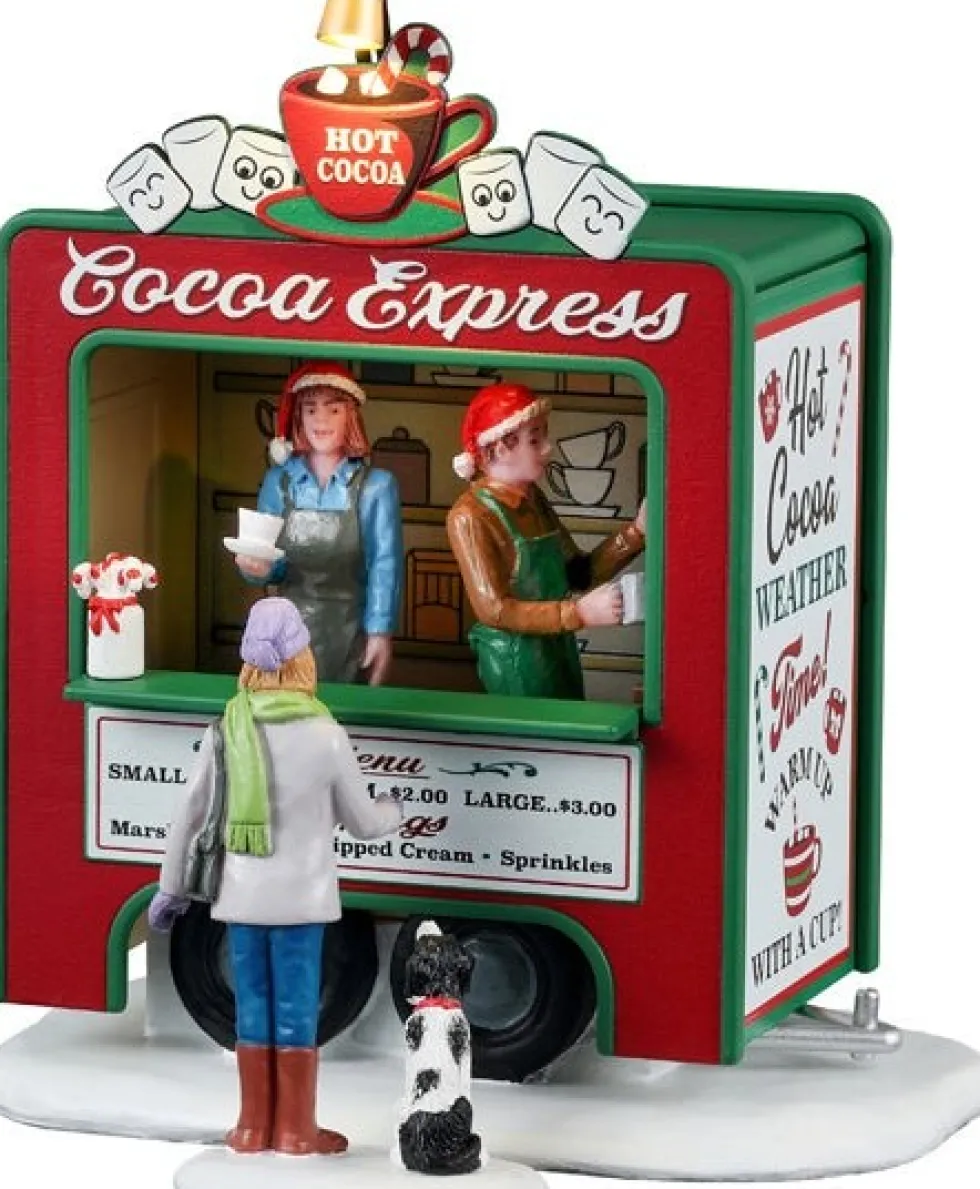 Lemax General kerstdorpminiatuur cocoa express (chocomel kraam) 7,7 x 11,7 x 12,8 cm 2-delig
