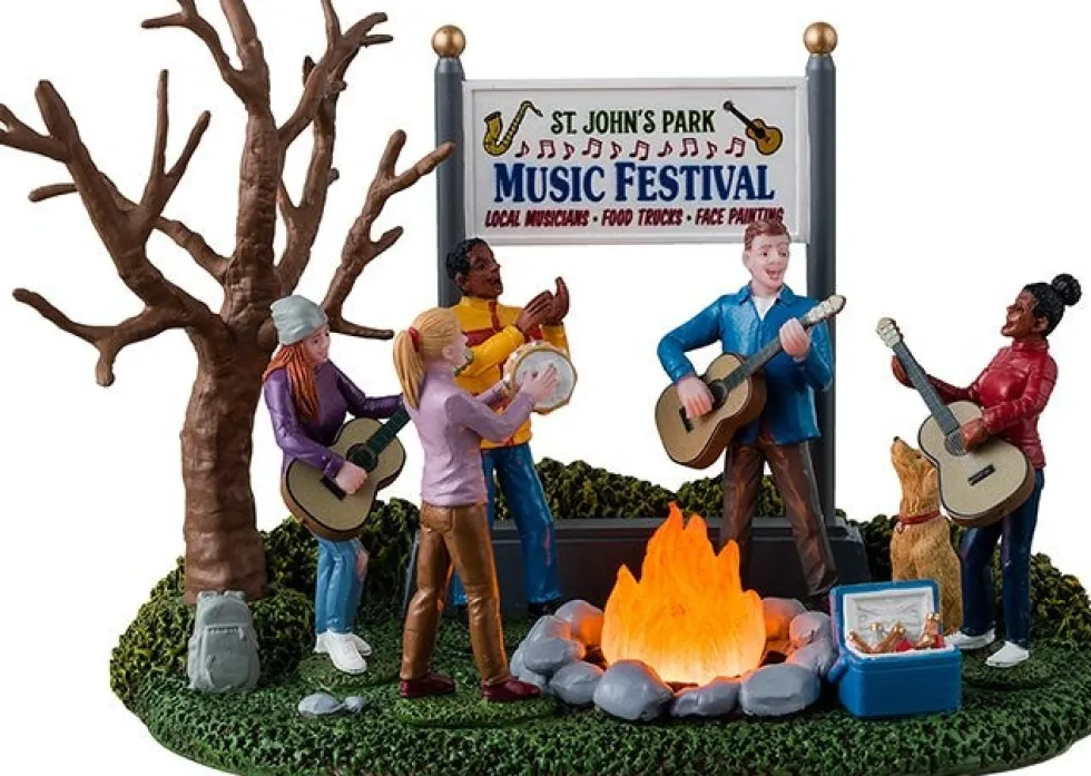 Lemax General kerstdorp music festival (muziek festival) 11,4 x 17,9 x 12 cm