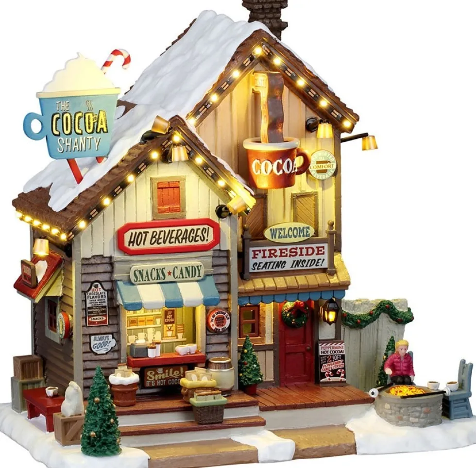 Lemax Harvest Crossing kersthuisje cocoa shanty (warme chocomel) 26,4 x 19,4 x 26,7 cm