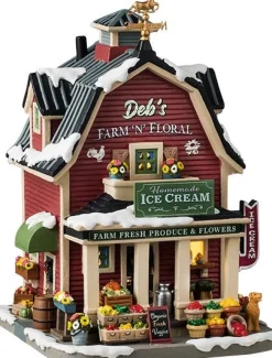 Lemax Harvest Crossing kersthuisje debs farm 'n floral (boerderijwinkel) 15,5 x 14,3 x 21 cm