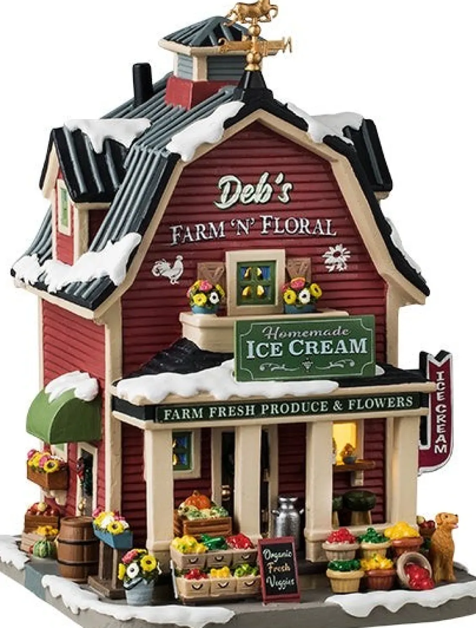 Lemax Harvest Crossing kersthuisje debs farm 'n floral (boerderijwinkel) 15,5 x 14,3 x 21 cm