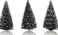 Lemax kerstdorpminiatuur Bristle tree (borstelboom) mini 8,4 x 2,8 x 6,4 cm 3 stuks