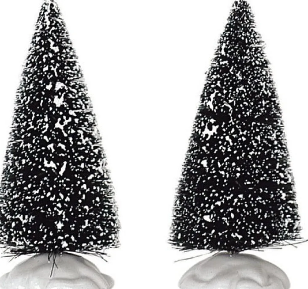 Lemax kerstdorpminiatuur bristle tree small 2 stuks H 10,7 cm