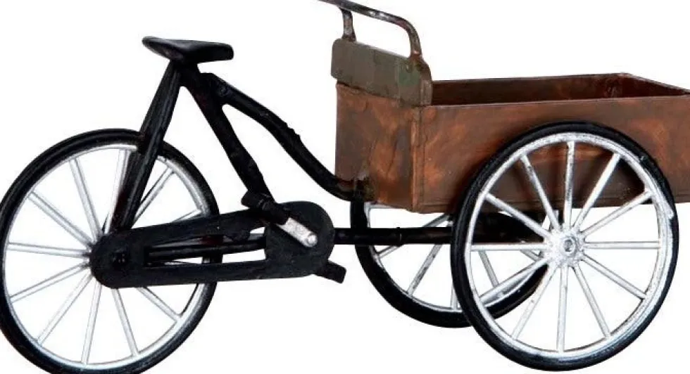 Lemax kerstdorpminiatuur carry bike (bakfiets) H 3,6 cm