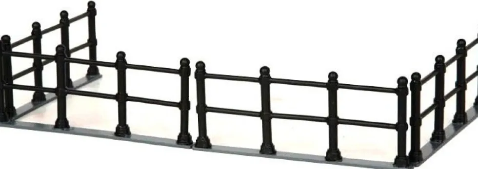 Lemax kerstdorpminiatuur canal fence (hek) 4 stuks H 3,5 cm