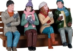 Lemax kerstdorpminiatuur coffee and friends (koffie en vrienden) 8,5 x 4 x 5,5 cm
