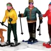 Lemax kerstdorpminiatuur cross country friends (skiërs vrienden) H 7,5 cm