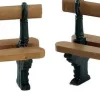 Lemax kerstdorpminiatuur double seated bench (bank) 2 stuks H 3,6 cm